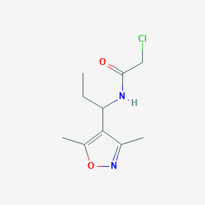 2-Chloro-N-[1-(3,5-dimethyl-1,2-oxazol-4-yl)propyl]acetamide