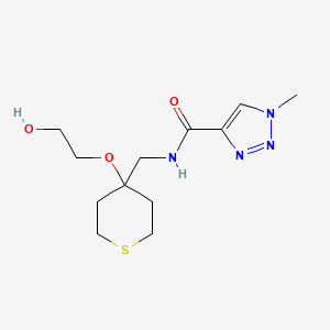 N-((4-(2-hydroxyethoxy)tetrahydro-2H-thiopyran-4-yl)methyl)-1-methyl-1H-1,2,3-triazole-4-carboxamide