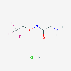 molecular formula C5H10ClF3N2O2 B2953091 2-amino-N-methyl-N-(2,2,2-trifluoroethoxy)acetamide hydrochloride CAS No. 2031258-66-7