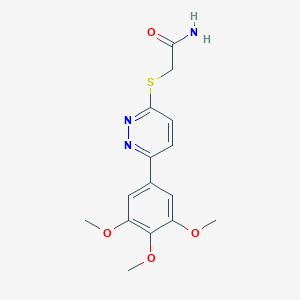2-[6-(3,4,5-Trimethoxyphenyl)pyridazin-3-yl]sulfanylacetamide