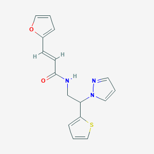 (E)-N-(2-(1H-pyrazol-1-yl)-2-(thiophen-2-yl)ethyl)-3-(furan-2-yl)acrylamide