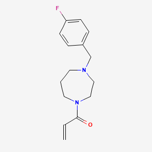 1-[4-[(4-Fluorophenyl)methyl]-1,4-diazepan-1-yl]prop-2-en-1-one