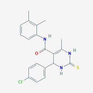 molecular formula C20H20ClN3OS B295312 4-(4-chlorophenyl)-N-(2,3-dimethylphenyl)-6-methyl-2-thioxo-1,2,3,4-tetrahydropyrimidine-5-carboxamide 