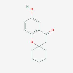 molecular formula C14H16O3 B2953123 6-hydroxyspiro[chromene-2,1'-cyclohexan]-4(3H)-one CAS No. 135110-68-8