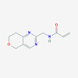 molecular formula C11H13N3O2 B2953138 N-(7,8-Dihydro-5H-pyrano[4,3-d]pyrimidin-2-ylmethyl)prop-2-enamide CAS No. 2411279-63-3