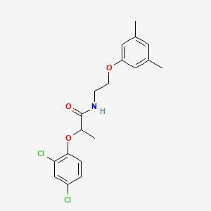 molecular formula C19H21Cl2NO3 B2953141 2-(2,4-dichlorophenoxy)-N-[2-(3,5-dimethylphenoxy)ethyl]propanamide CAS No. 1105229-02-4