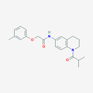 molecular formula C22H26N2O3 B2953154 N-(1-异丁酰基-1,2,3,4-四氢喹啉-6-基)-2-(3-甲基苯氧基)乙酰胺 CAS No. 1005299-40-0