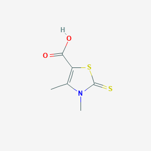 molecular formula C6H7NO2S2 B2953158 3,4-Dimethyl-2-thioxo-2,3-dihydrothiazole-5-carboxylic acid CAS No. 313514-01-1