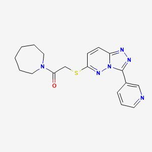 1-(Azepan-1-yl)-2-[(3-pyridin-3-yl-[1,2,4]triazolo[4,3-b]pyridazin-6-yl)sulfanyl]ethanone