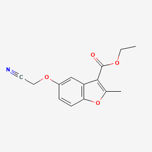 molecular formula C14H13NO4 B2953168 5-(氰基甲氧基)-2-甲基-1-苯并呋喃-3-羧酸乙酯 CAS No. 314745-59-0