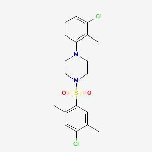 1-(4-Chloro-2,5-dimethylbenzenesulfonyl)-4-(3-chloro-2-methylphenyl)piperazine