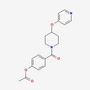 4-(4-(Pyridin-4-yloxy)piperidine-1-carbonyl)phenyl acetate