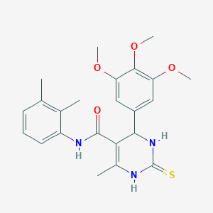 molecular formula C23H27N3O4S B295318 N-(2,3-dimethylphenyl)-6-methyl-2-thioxo-4-(3,4,5-trimethoxyphenyl)-1,2,3,4-tetrahydropyrimidine-5-carboxamide 