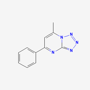 molecular formula C11H9N5 B2953180 7-Methyl-5-phenyl-[1,2,3,4]tetrazolo[1,5-a]pyrimidine CAS No. 113392-38-4