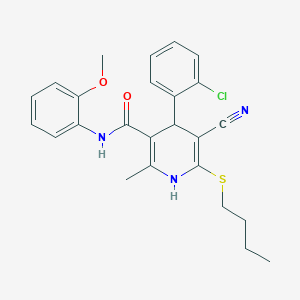 6-(butylsulfanyl)-4-(2-chlorophenyl)-5-cyano-N-(2-methoxyphenyl)-2-methyl-1,4-dihydropyridine-3-carboxamide