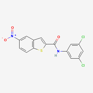 molecular formula C15H8Cl2N2O3S B2953208 N-(3,5-dichlorophenyl)-5-nitro-1-benzothiophene-2-carboxamide CAS No. 476309-31-6