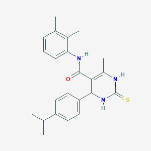 molecular formula C23H27N3OS B295322 N-(2,3-dimethylphenyl)-4-(4-isopropylphenyl)-6-methyl-2-thioxo-1,2,3,4-tetrahydropyrimidine-5-carboxamide 
