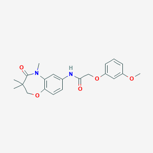 2-(3-methoxyphenoxy)-N-(3,3,5-trimethyl-4-oxo-2,3,4,5-tetrahydrobenzo[b][1,4]oxazepin-7-yl)acetamide