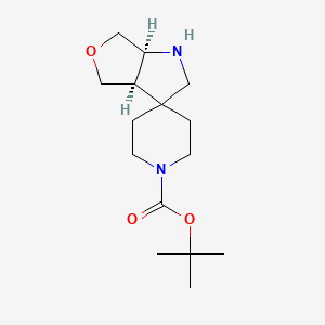molecular formula C15H26N2O3 B2953223 Tert-butyl (3aR,6aS)-spiro[1,2,3a,4,6,6a-hexahydrofuro[3,4-b]pyrrole-3,4'-piperidine]-1'-carboxylate CAS No. 2307770-06-3
