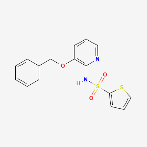 molecular formula C16H14N2O3S2 B2953224 N-(3-phenylmethoxypyridin-2-yl)thiophene-2-sulfonamide CAS No. 1024207-13-3