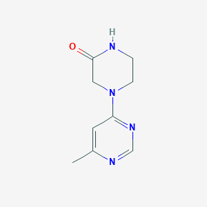 molecular formula C9H12N4O B2953227 4-(6-甲基嘧啶-4-基)哌嗪-2-酮 CAS No. 2034295-48-0