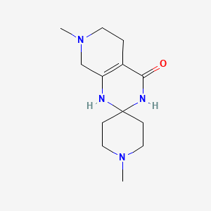 molecular formula C13H22N4O B2953229 1,7'-dimethyl-3',4',5',6',7',8'-hexahydro-1'H-spiro[piperidine-4,2'-pyrido[3,4-d]pyrimidine]-4'-one CAS No. 850021-30-6