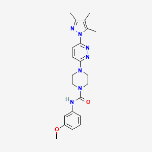 B2953246 N-(3-methoxyphenyl)-4-(6-(3,4,5-trimethyl-1H-pyrazol-1-yl)pyridazin-3-yl)piperazine-1-carboxamide CAS No. 1014089-69-0