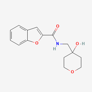 molecular formula C15H17NO4 B2953254 N-((4-羟基四氢-2H-吡喃-4-基)甲基)苯并呋喃-2-甲酰胺 CAS No. 1351631-82-7