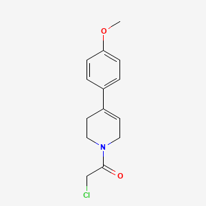 molecular formula C14H16ClNO2 B2953255 2-Chloro-1-[4-(4-methoxyphenyl)-1,2,3,6-tetrahydropyridin-1-yl]ethan-1-one CAS No. 1308650-22-7