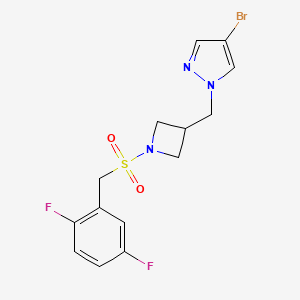 4-bromo-1-({1-[(2,5-difluorophenyl)methanesulfonyl]azetidin-3-yl}methyl)-1H-pyrazole