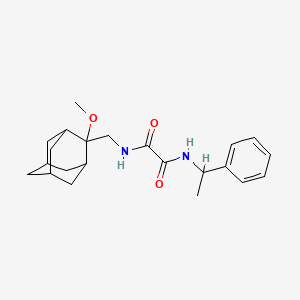 molecular formula C22H30N2O3 B2953266 N1-(((1R,3S,5r,7r)-2-methoxyadamantan-2-yl)methyl)-N2-(1-phenylethyl)oxalamide CAS No. 1796946-59-2