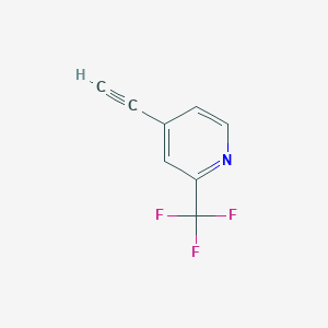 molecular formula C8H4F3N B2953284 4-Ethynyl-2-(trifluoromethyl)pyridine CAS No. 1196151-89-9