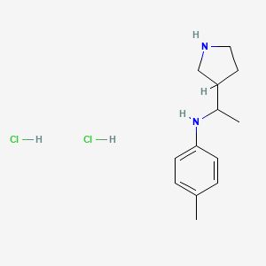 4-Methyl-N-(1-pyrrolidin-3-ylethyl)aniline;dihydrochloride