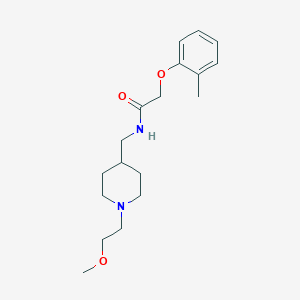 molecular formula C18H28N2O3 B2953310 N-((1-(2-methoxyethyl)piperidin-4-yl)methyl)-2-(o-tolyloxy)acetamide CAS No. 953991-93-0