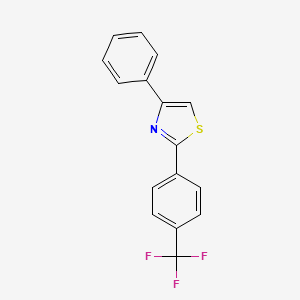 molecular formula C16H10F3NS B2953329 4-苯基-2-(4-(三氟甲基)苯基)噻唑 CAS No. 1579993-83-1