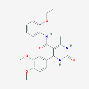 molecular formula C22H25N3O5 B295334 4-(3,4-dimethoxyphenyl)-N-(2-ethoxyphenyl)-6-methyl-2-oxo-1,2,3,4-tetrahydropyrimidine-5-carboxamide 