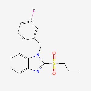 molecular formula C17H17FN2O2S B2953341 1-(3-氟苄基)-2-(丙磺酰基)-1H-苯并[d]咪唑 CAS No. 886905-44-8