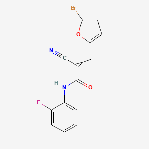3-(5-bromofuran-2-yl)-2-cyano-N-(2-fluorophenyl)prop-2-enamide