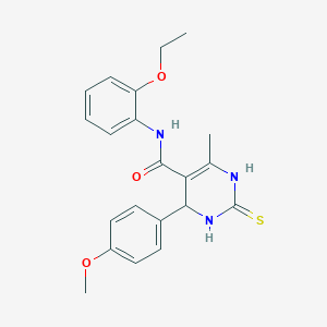 molecular formula C21H23N3O3S B295335 N-(2-ethoxyphenyl)-6-(4-methoxyphenyl)-4-methyl-2-sulfanyl-1,6-dihydropyrimidine-5-carboxamide 