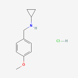 molecular formula C11H16ClNO B2953352 N-(4-Methoxybenzyl)cyclopropanamine hydrochloride CAS No. 197456-34-1; 58271-59-3