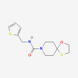 molecular formula C13H18N2O2S2 B2953353 N-(thiophen-2-ylmethyl)-1-oxa-4-thia-8-azaspiro[4.5]decane-8-carboxamide CAS No. 1351649-67-6