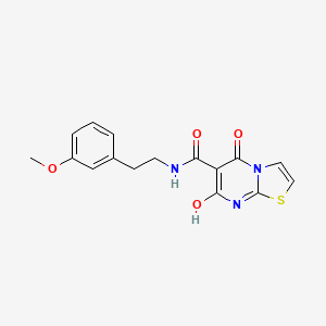 molecular formula C16H15N3O4S B2953357 7-hydroxy-N-(3-methoxyphenethyl)-5-oxo-5H-thiazolo[3,2-a]pyrimidine-6-carboxamide CAS No. 898412-34-5