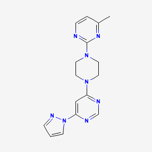 4-Methyl-2-[4-(6-pyrazol-1-ylpyrimidin-4-yl)piperazin-1-yl]pyrimidine