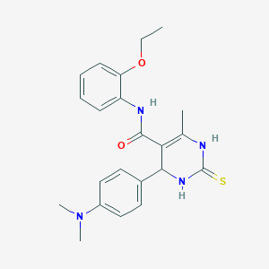 4-[4-(dimethylamino)phenyl]-N-(2-ethoxyphenyl)-6-methyl-2-thioxo-1,2,3,4-tetrahydropyrimidine-5-carboxamide