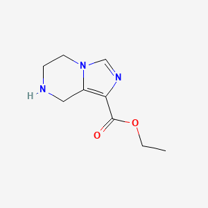 molecular formula C9H13N3O2 B2953360 5,6,7,8-四氢咪唑并[1,5-A]哒嗪-1-羧酸乙酯 CAS No. 951627-01-3