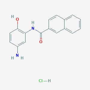 molecular formula C17H15ClN2O2 B2953364 N-(5-Amino-2-hydroxyphenyl)naphthalene-2-carboxamide hydrochloride CAS No. 2365419-29-8