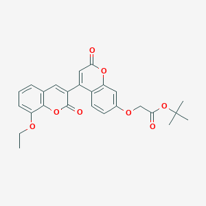 molecular formula C26H24O8 B2953365 叔丁基 2-[4-(8-乙氧基-2-氧代色满-3-基)-2-氧代色满-7-氧基]乙酸酯 CAS No. 896035-11-3