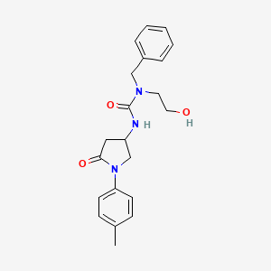 1-Benzyl-1-(2-hydroxyethyl)-3-(5-oxo-1-(p-tolyl)pyrrolidin-3-yl)urea