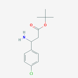 molecular formula C13H18ClNO2 B2953388 Tert-butyl 3-amino-3-(4-chlorophenyl)propanoate CAS No. 2248319-02-8