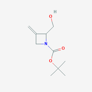 molecular formula C10H17NO3 B2953405 叔丁基 2-(羟甲基)-3-亚甲基氮杂环丁烷-1-羧酸酯 CAS No. 2247103-92-8